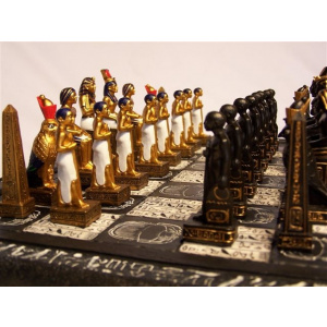 EgyptianTheme with 75mm pieces, 45cm Chess Set Board + Storage Box-314