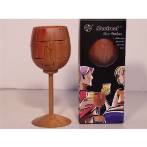"Wine Glass" MONTREAL Bar Series 3D Wooden Puzzles-0