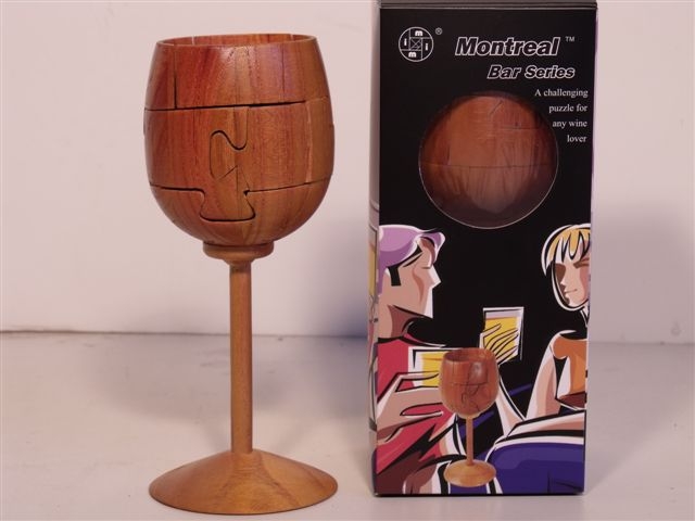 "Wine Glass" MONTREAL Bar Series 3D Wooden Puzzles-0