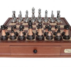 Dal Rossi Italy Metal/Marble Finish Chess Set - 2026DR-0
