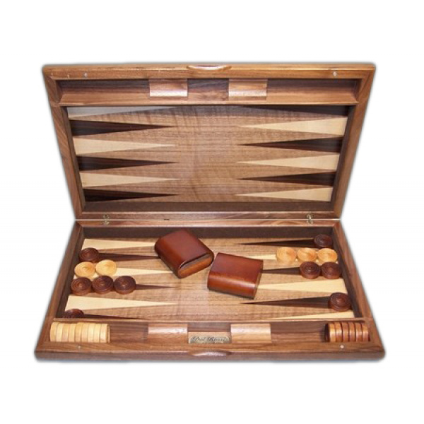 Backgammon - Dal Rossi Italy Backgammon, walnut burl 15" NEW Backgammon - Dal Rossi Italy Backgammon, walnut burl 15" NEW