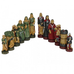 Dal Rossi Italy Robin Hood Chess Set with Drawers 20"