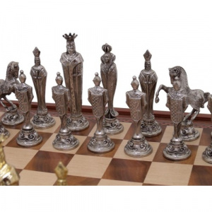 Dal Rossi Italy, “Renaissance” Chess Set on Dal Rossi 50cm (20”) Chess Box