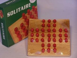 Solitaire, travel, wood, 7