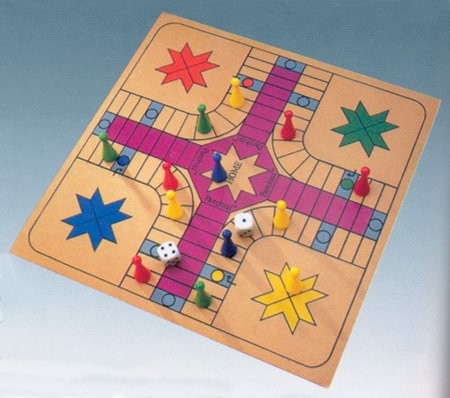 Miscellaneous Games - Ludo/parchis game, MDF board, 12