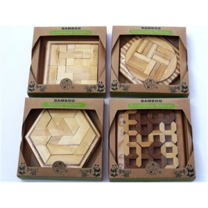 Bamboo Puzzles "ECO Series" - "Shape Sorter" Display of 12 Assorted