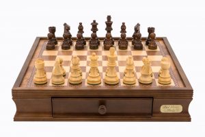 Dal Rossi Chess Set 16", With Boxwood/Sheesham 85mm pieces Wood Double Weighted"-0