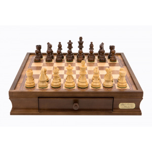 Dal Rossi Chess Set 16", With Boxwood/Sheesham 85mm pieces Wood Double Weighted"-0