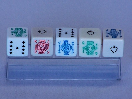 Dice - Poker dice set, plastic pack