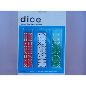 Dice - Dice, 3 assorted colours, card 48