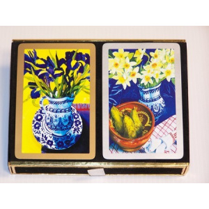 Bridge - Congress Fleur de Lis Blue, double pack, velour