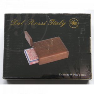 Dal Rossi Travel Cribbage Wood / With Play Cards-0