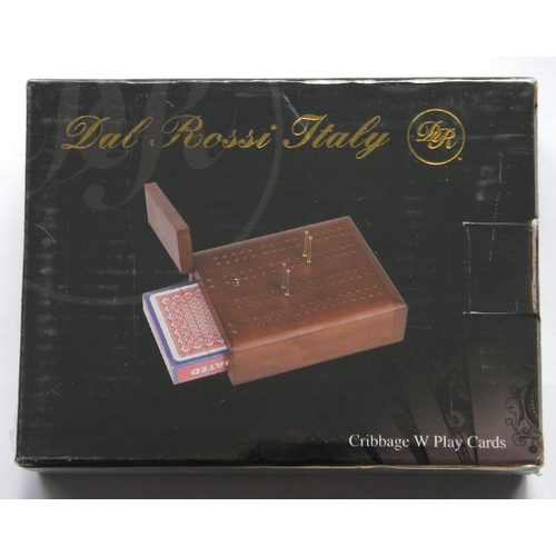 Dal Rossi Travel Cribbage Wood / With Play Cards-0