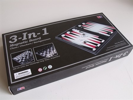 Magnetic Games - 3 in 1 Magnetic Chess/Checkers 14"