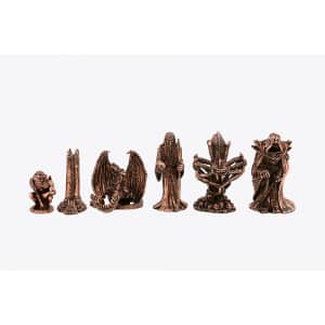 Dal Rossi Italy Chess Set on a 20" chess box L Ring Metal Chessmen-1299