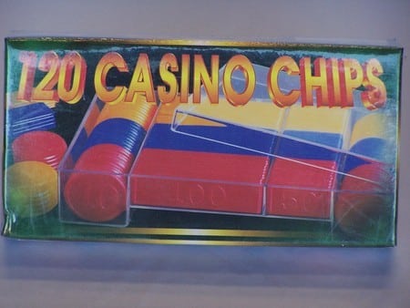 Casino Chips & Accessories - Casino chips, economy, boxed, 120pc-0