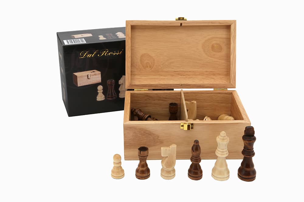Dal Rossi Italy Chess 95mm Pieces Plus Storage Box-0