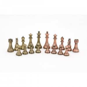 Dal Rossi Italy Chess Set, 50cm Board With Bronze and Copper Weighted Chess Pieces (101mm)