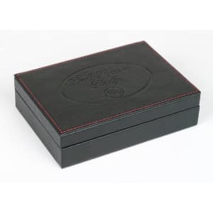Dal Rossi card box PU Leather with 2 packs of Playing cards -0