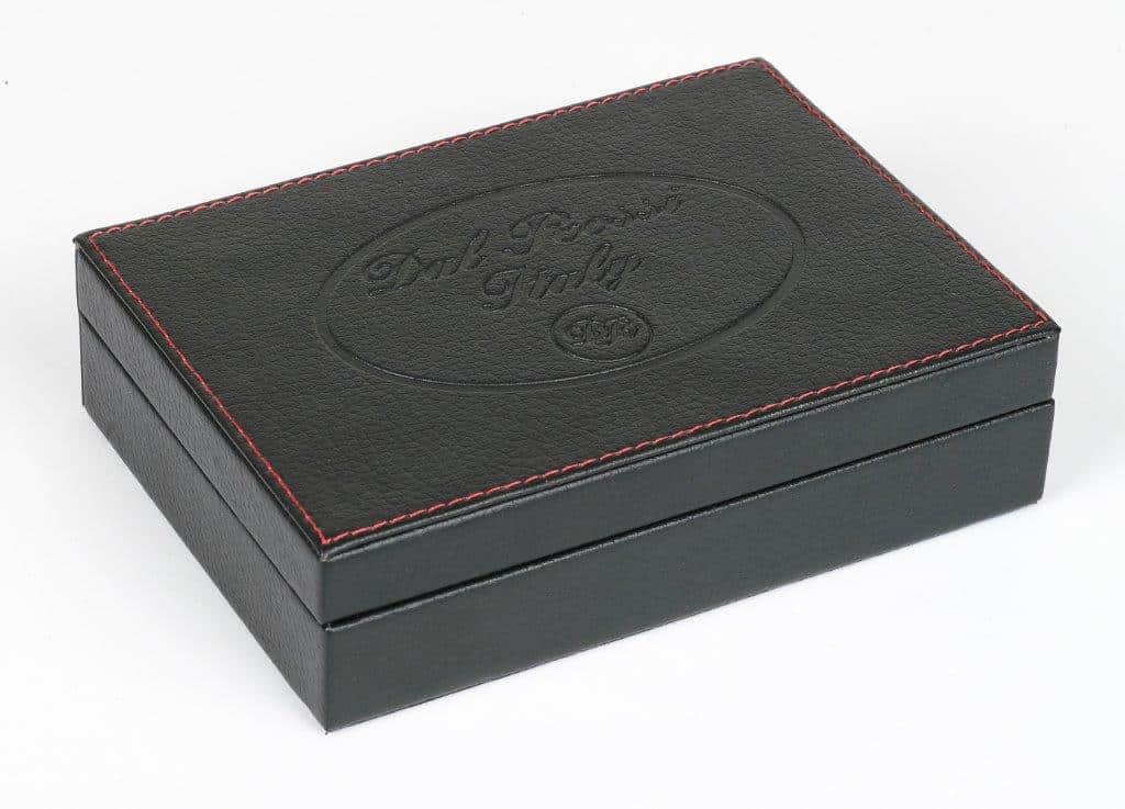 Dal Rossi card box PU Leather with 2 packs of Playing cards -0