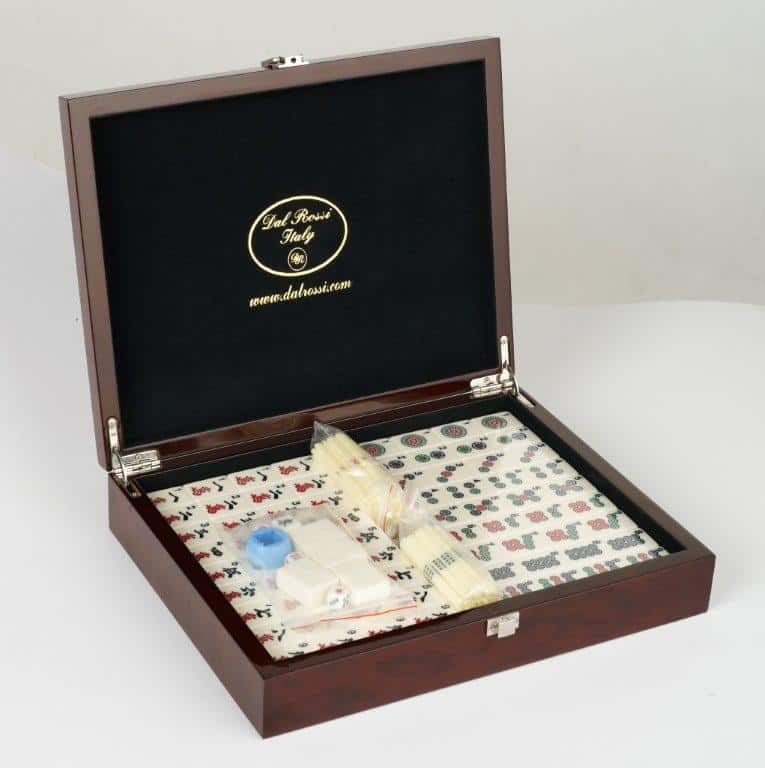 Dal Rossi Italy Mahjong 29cm - in Mahogany Finish Case O1063DR-0