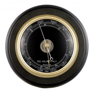 Del Milan Round Barometer, Carbon Fiber Finish-0