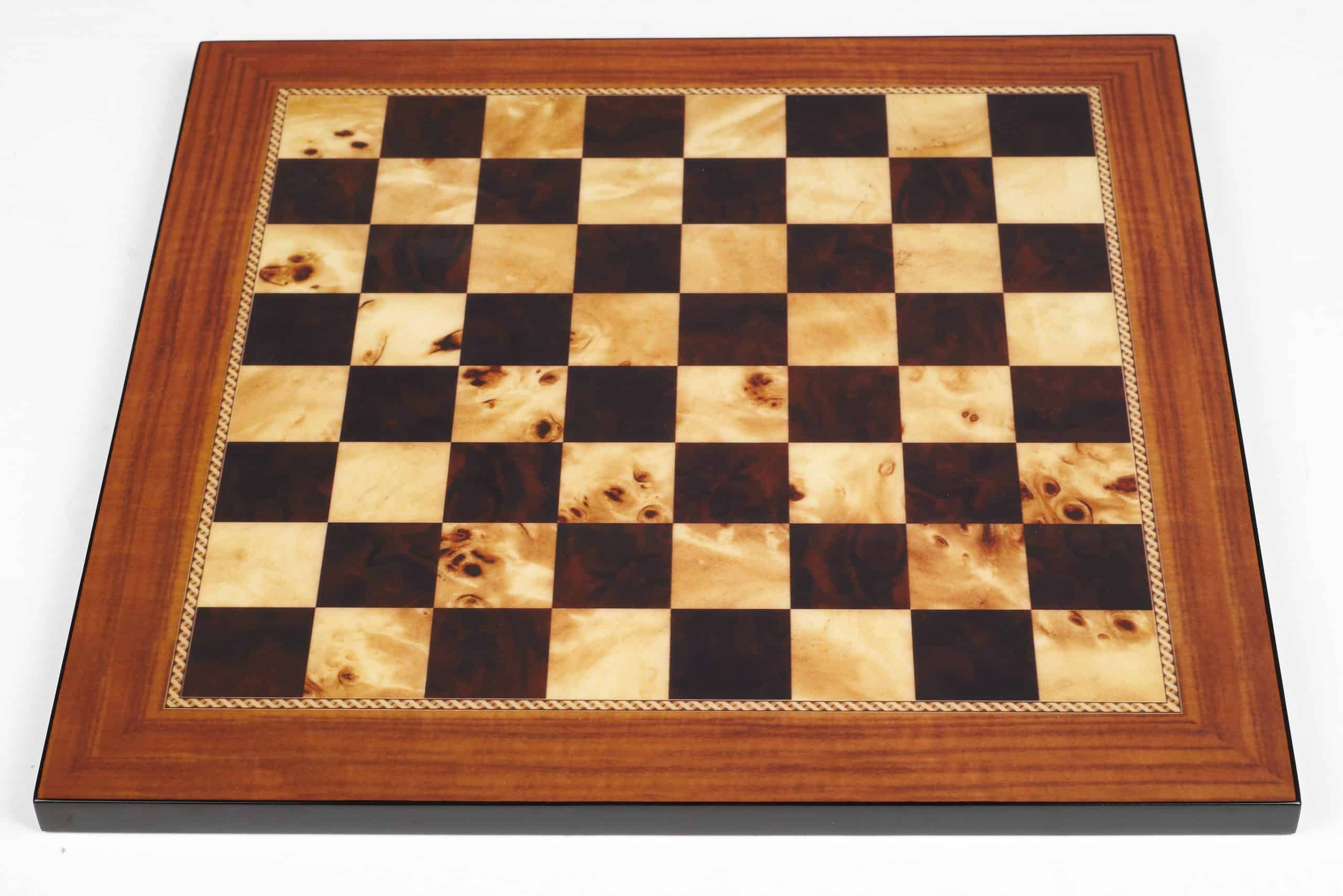 Dal Rossi Italy Walnut Shiny Finish Chess Board 40cm-0