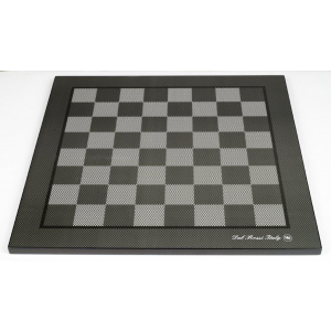 Dal Rossi Italy Chess Set, 50cm Carbon Fibre Finish Chess Board -2113