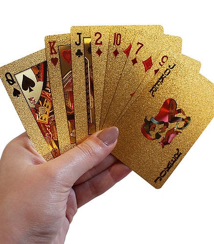 Dal Rossi Italy Luxury 24k 99.9% Genuine Gold Plated Playing cards.-0