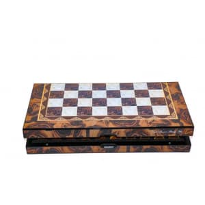 Dal Rossi Mosai Finish Folding Chess Set, 16"-2222