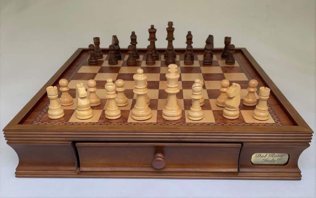 Dal Rossi Chess Set 16", With Wooden Chess Pieces-0